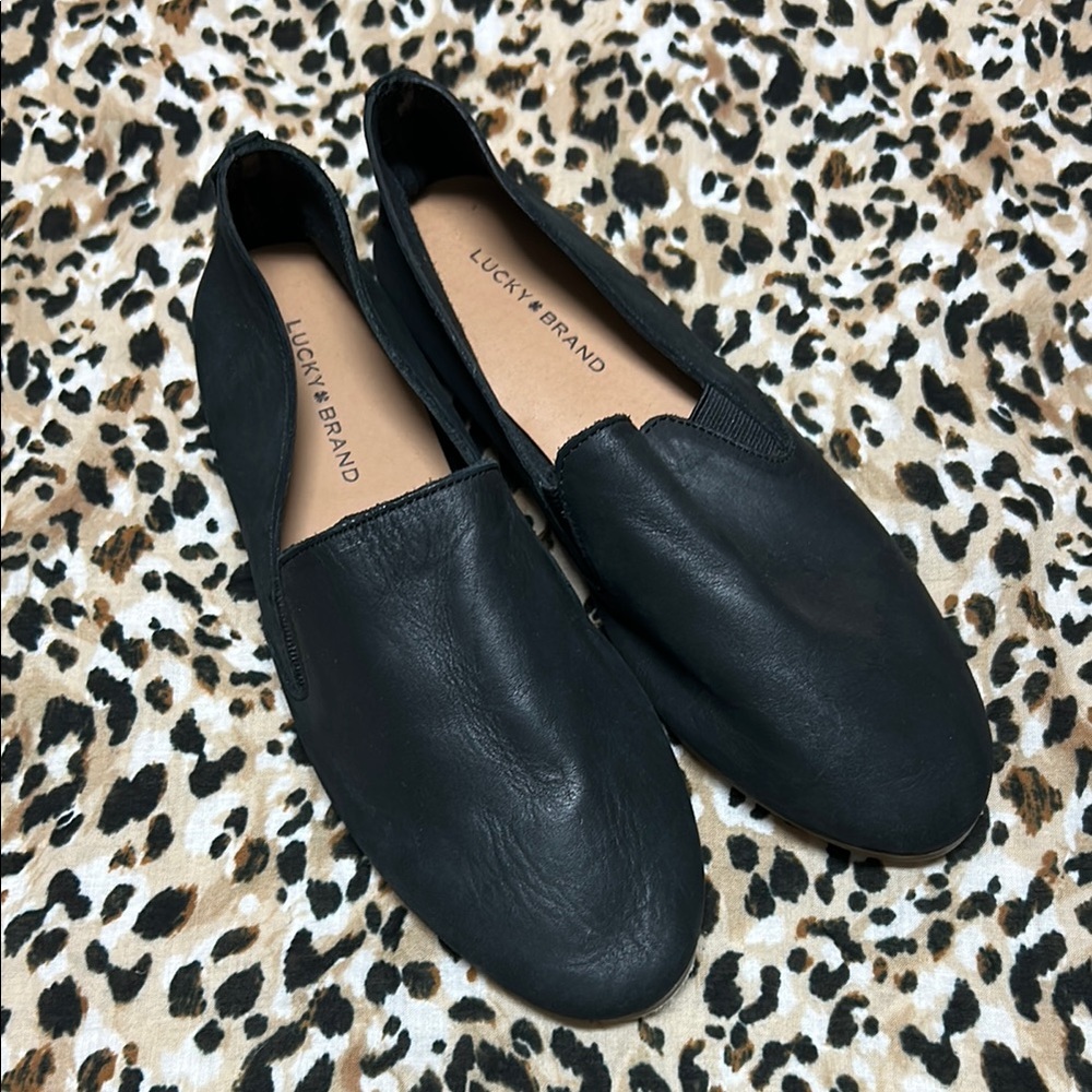 Lucky Brand Black Leather Loafers